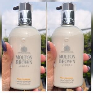 Two New Full Sized Molton Brown Flora Luminare Hand Lotion,
